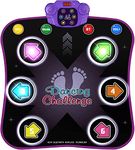 Flooyes Dance Mat Toys for 3-12 Year Old Kids, Electronic Dance Pad with Light-up 6-Button & Wireless Bluetooth, Music Dance Game Mat with 5 Game Modes