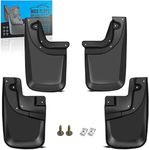 KEYOOG Front & Rear Mud Flaps Splash Guards Fit for 2016-2022 Toyo-ta Tacoma for Vehicle with OEM Fender Flares Only (Doesn't Sr/Sr5), 4-Pc Set Mud Guards Splash Guard Black