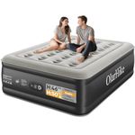 OlarHike Double Airbed with Built in Pump, 50cm High Raised Inflatable Mattress, Blow Up Mattress for Guests, Folding Bed with Flocked Top, Waterproof Surface, 135 x 190 x 50cm, 1 Air Bed Only