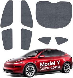 SUMK Universal Side Window Sunshade for Tesla Model Y (Juniper) Accessories [100% Sun Shading] for Tesla Model Y Accessories 2020-2026 Perfect for Camping and in-car Rest - 7Pcs