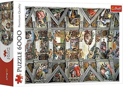 Trefl- Volta 6000 Elementi, qualità Premium, per Adulti e Ragazzi dai 15 Anni Puzzle Soffitto Cappella Sistina, Colore Arco della Chapelle Sixtine, pièces, TRF65000