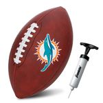 Franklin Sports NFL Miami Dolphins Football - Youth Junior Size Football for Kids - Official NFL Team Logo + Colors Youth Football - Kids NFL Fan Shop Football