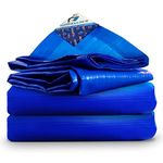 TUFFPAULIN Plastic TUFFPAULIN Keep It Fresh Waterproof Uv Treated Extra Strong 200 Microns Tarpaulin 14611:2016 Approved (Blue,6X9 Ft)