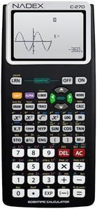 Scientific Calculator with Graph Functions for College and High School Students, Engineering, Advanced Mathematics, Calculus, Algebra, Geometery, Trigonometry, Statistics, Physics, Chemistry - Black