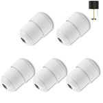 PERFETSELL 5 PCS Cord Connector for Light Pull, Metal Blind Pull Cord Ends White Light Pull Cord Joiner Weighted Acorn Cord Tassels for Ceiling Switches Shower Blinds Fan Cord Pull