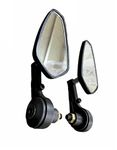SGTB Universal Aluminum Mirror Glass Bar End Rear View Mirrors Motorcycle Handle bar Side View Mirrors for Bike
