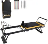 Pilates Reformer,Foldable Pilates Machine & Equipment for Home Use and Gym Workout, Suitable for Advanced and Beginners Users, Up to 250 Lbs Weight Capacity