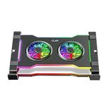 CLAW Hyper Lift X2 Laptop Cooling Stand with Dual 3000RPM Fans, 7-Level Height Adjustment, 10 RGB Modes, Steel+ABS Build, DC 5V Power, 15kg Load Capacity, Compatible with 10–17” Laptops