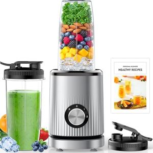 Blender for Smoothies, Portable Personal Blender for Shakes, Food Prep, Frozen Blending, with 2x24oz Travel Cups & Sip Lid, Smoothie Maker Mixer for Kitchen Home Use, BPA Free, Nutritious Recipe