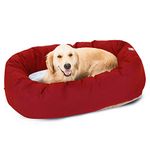 Majestic Pet 40 inch Red & Sherpa Bagel Dog Bed Products