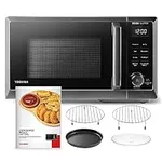 TOSHIBA 6-in-1 Inverter Countertop Microwave Oven Healthy Air Fryer Combo, MASTER Series, Broil, Convection, Speedy Combi, Even Defrost 11.3'' Turntable Sound On/Off, 27 Auto Menu
