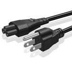 TNP Universal Power Cord (3 Feet) - IEC320 C5 to NEMA 5-15P 3-Prong Mickey Mouse Power Extension Cable Wire Connector Socket Plug Jack for Laptop Notebook AC Power Supply Adapter Charger Wall Outlet