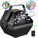 Bubble Machine, Wireless Bubble Maker Toy with Over 800+ Bubbles Per Minute, Theefun Plug-in Kids Remote Control Bubble Blower Machine for Parties Wedding Birthday-Indoor & Outdoor Use with AC Adapter