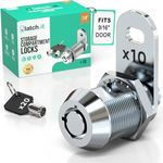 LATCH.IT 10-Pack RV Storage Locks 7/8" | 100% Metal Cam Lock for Cabinets, Toolboxes & RV Storage Doors | 20 Keys Included | RV Compartment Locks | Check Fitment Image Before Purchasing