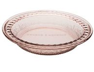 Anchor Hocking Pie Plate - 9.5" - Glass - Deep - Wide Rim - Embossed - ROS