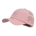 HH HOFNEN Women Quick Drying Baseball Cap Sun Hats Mesh Lightweight UV Protection for Outdoor Sports - Multiple Colors (#1 Dark Pink)