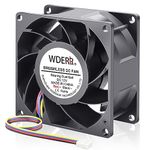 Wderair 80mm x 38mm PWM 12V Big Airflow High Performance Fan High Static Pressure for Box Rack Exhaust Ventilation Cooling