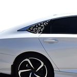 BOGAR TECH DESIGNS - Universal Fit Leopard Cheetah Print 3rd Quarter Window Decal Stickers Compatible with Most Sedans/Coupes