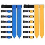 Uikro Flag Football Belts, 14 Player Adjustable Flag Football Set with 28 Flags for Kids, Youth, Adult (Blue & Yellow), Blue & Yellow, 45"