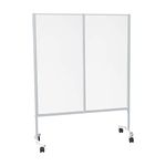 Mobile Shield 70"H x 45"W x 21"D (Plexiglass Sneeze Guard Social Distancing Divider) Mobile Barriers for Physical Distancing in Retail, Office, Schools, Gym, Hospitals, Restaurants- White (199260-1)