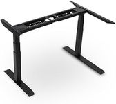 FlexiSpot E3LB L-Shaped Corner Height Adjustable Electric Standing Desk Frame Only Heavy Duty Steel Stand Up Desk with Automatic Memory Smart Keypad