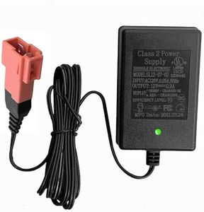 12 Volt Battery Charger Kids Powered Ride On Toys, 12V Red Square Socket, Electric Ride-Ons Battery Power Adapter,UL FCC,SL12-07-02