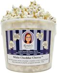 Renée’s White Cheddar Cheesy™ Gourmet Popcorn – real Wisconsin white Cheddar cheese is smooth and creamy on fresh popped corn making an indulgent, crispy, cheesy, delightful snack or gift - 1.1 gallon plastic bucket tin, 14 oz bulk party size.