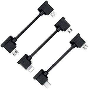 cablecc 3pcs/Set Remote Controller Data Cable Type-C & Micro & to Micro USB for Mavic Pro Platinum Mavic Park RC Accessories