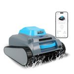 Poolcent Cordless Robotic Pool Cleaner, Automatic Pool Robot with 2H Runtime, 80GPM Strong Suction, Wall-Climbing Function, Smart App & Bluetooth Control, 3-in-1 Cleaning for Floor, Wall & Waterline