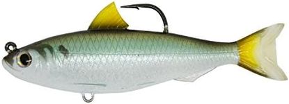 LIVE TARGET BBS116MS703 Blueback Herring Jointed Bait, Saltwater, 4 1/2", 6/0 Hook, Medium/Slow Sinking Speed, Green/Bronze, Multi, One Size