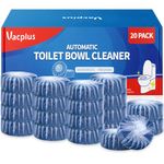 Vacplus Automatic Toilet Bowl Cleaner Tablets(20 Pack), Bathroom Toilet Tank Cleaner, Toilet Blue Clean Bubbles, Long-Lasting, Fresh Smell, No Pungent Odor