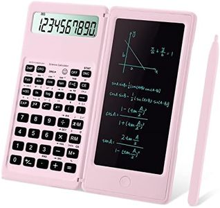 IPepul Scientific Calculators for Students, 10-Digit Large Screen, Math Calculator with Notepad, Classroom Must Haves for Middle High School Supplies & College （Pink