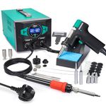 YIHUA 948D-III Soldering Iron Desoldering Station Kit with Upgraded Desoldering Gun, 110W EVO Solder Iron, Vacuum Pump, 3 Desoldering Nozzles, with Automatic Shutdown, Sleep Mode Functions(UK Plug)