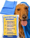 Shammy Dog Towels for Drying Dogs Large - 34" x 26" Ultra Absorbent Technology Dries Dogs 2X Faster - Easy to Wring Out & Reuse - Compact for Bath, Swim, Rain, Travel, Cooling - 1 Pack