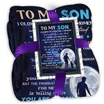 Fastpeace Gifts for Son for Fathers Day, Back to School - Birthday - Graduation for Son, Son Gifts Blanket, Present Ideas for Son from Dad Mom, to My Son Throw Bed Blanket 50x60