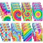 24 Pcs Mini Tie Dye Notepads Multicolor Style Pocket Notebooks for Kids Spiral Mini Notebook Fun Coil Mini Notepad Tie Dye Birthday Party Supplies Small Note Pads Tie Dye Party Favors (Vivid Style)