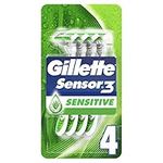 Gillette Sensor 3 Sensitive Disposable Razors, 4-Count