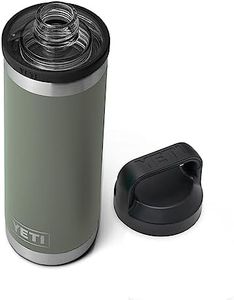 YETI Rambler 18 oz Bottle, Vacuum Insulated, Stainless Steel with Chug Cap, Camp Green