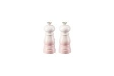 Le Creuset Classic Salt and Pepper Mill Set, Personal Use, Chip-Resistant ABS Plastic, Anti-Corrosion, 11 cm, Shell Pink, 44900117770000