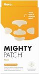 Hero Cosmetics Mighty Patch Face Patch - Hydrocolloid Acne Pimple Patches - covers forehead, cheeks, nose and chin - gently absorbs pimple gunk - 5 Full Face Patches