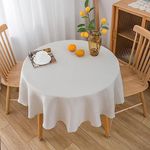 NLMUVW Linen Tablecloth for Round Tables 36 Inch Linen Textured Table Cloth Water Resistant Farmhouse Table Cover for Kitchen Dining Coffee, 36 Inch