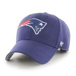 47 NFL New England Patriots MVP Unisex Baseball Cap, Adjustable Hook & Loop Strap, Team Logo, Colour Light Navy