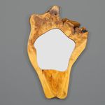 PJCOLL Live Edge Mirror, Wall Mirror,Natural Wood