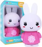 alilo Honey Bunny Kids Music Story Audio Player for Toddlers 1-5, Baby Boy Girl Easter Gifts, Pre-Loaded 16 Stories/48 Nursery Rhymes/12 Soothing Music, with Nightlight, Voice Recording