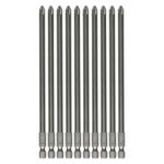 VESTTIO Phillips Cross Slot PH2#2 Long Screwdriver Bit Set 10PCS 1/4 Inch Hex Shank 6 Inch/150 mm Length S2 Steel with Magnetic for Power Screwdriver Drill Impact Driver