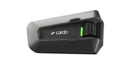 CARDO PT200001 Packtalk Edge Motorcycle Bluetooth Communication System Headset Intercom - Single Pack, Black