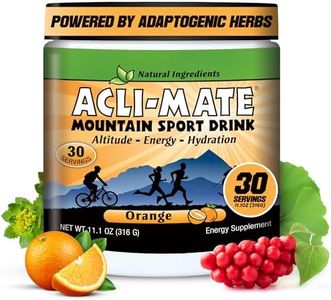 Acli-Mate Mountain Sport Drink Mix - Energy Powder Supplement - High Altitude Acclimatization Hydration - Recovery Drink for Running, Cycling, Hiking, Workout, Skiing, Travel & More - 1 Tub (Orange)
