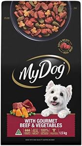 MY DOG Adult Dry Dog Food Gourmet Beef & Vegetables 1.5kg Bag, 4 Pack