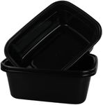 Idomy 3-Pack Large Plastic Dish Pan, Rectangular Plastic Wash Basin, 18 Quart