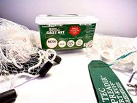 FITEC Super Spreader Nylon Fishing Cast Net, 1/4-Inch X 3-Feet